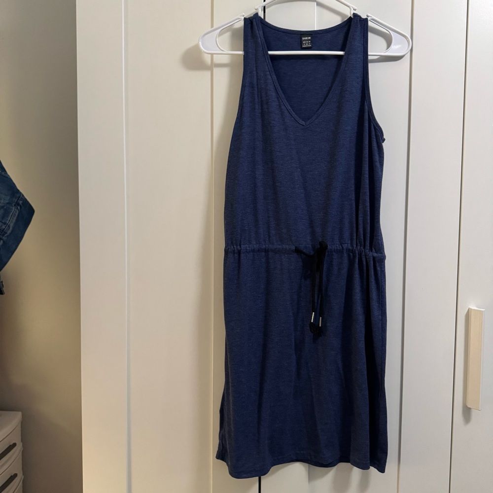 SHEIN Deep Blue Casual sleeveless dress